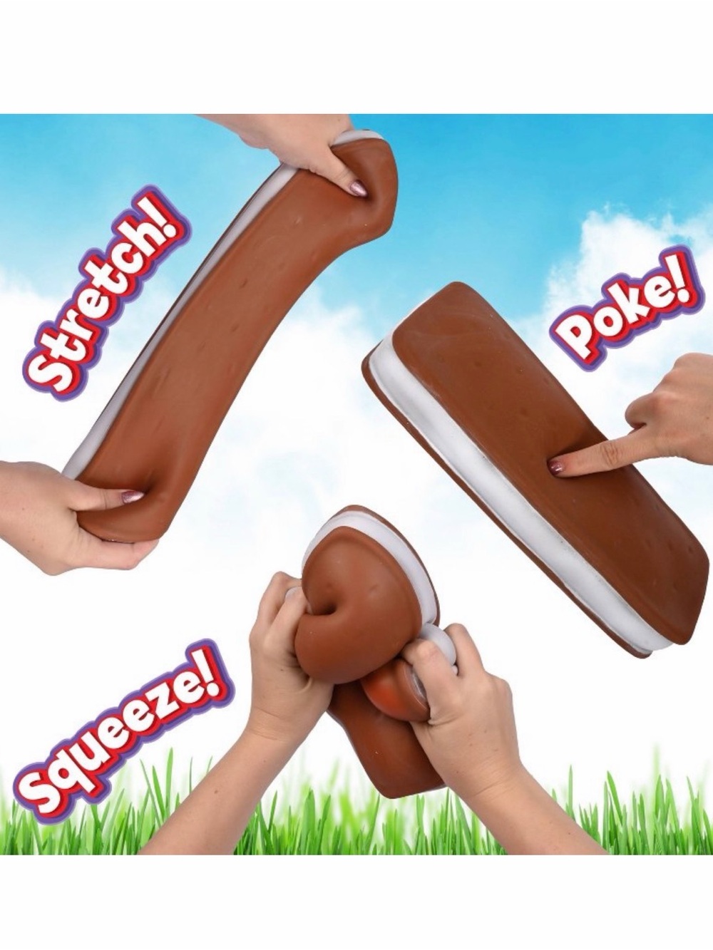 Sunny days squeezy ice cream sandwich fidget toy
